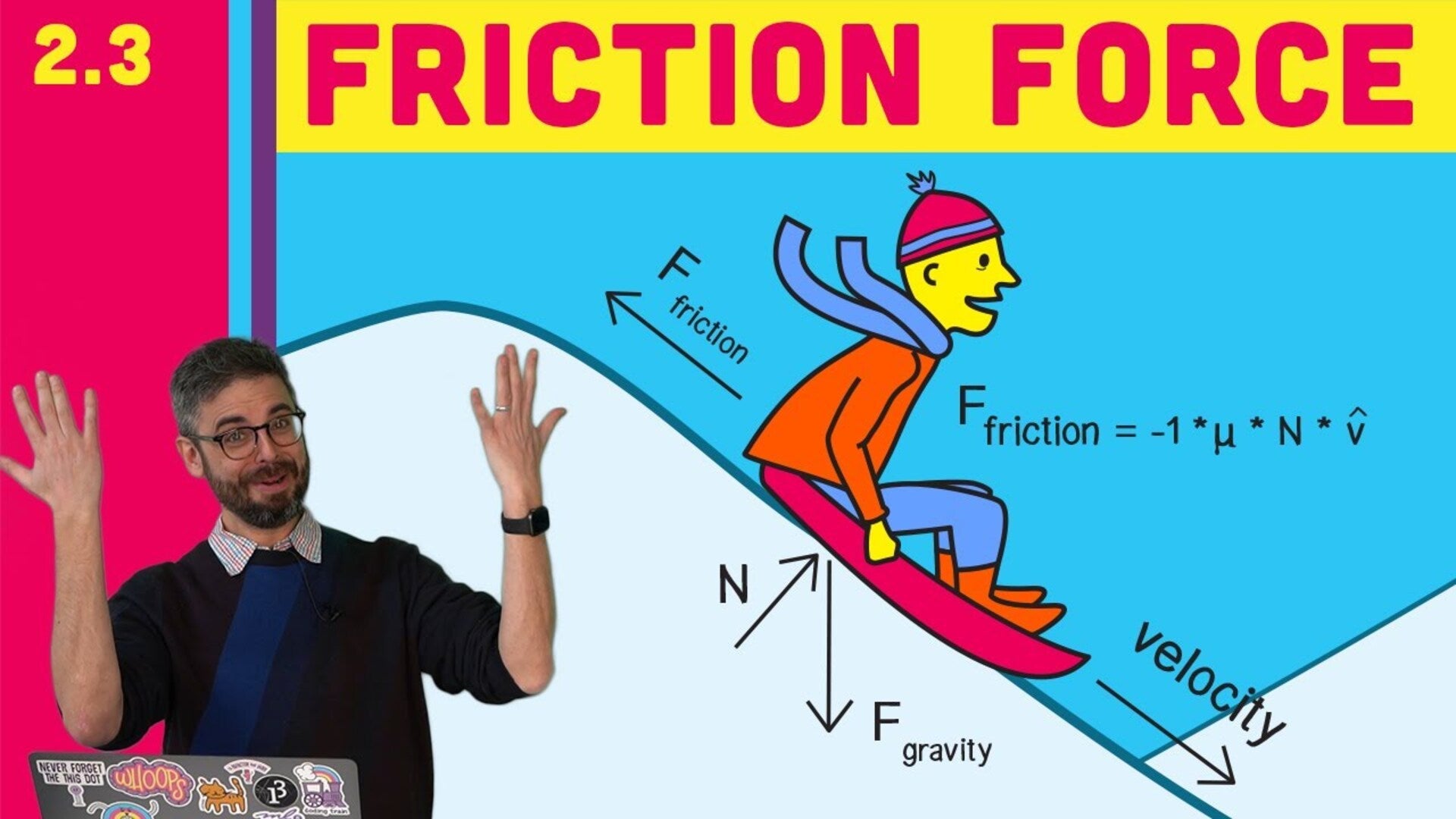 2.3 Friction Force - The Nature of Code | Nebula