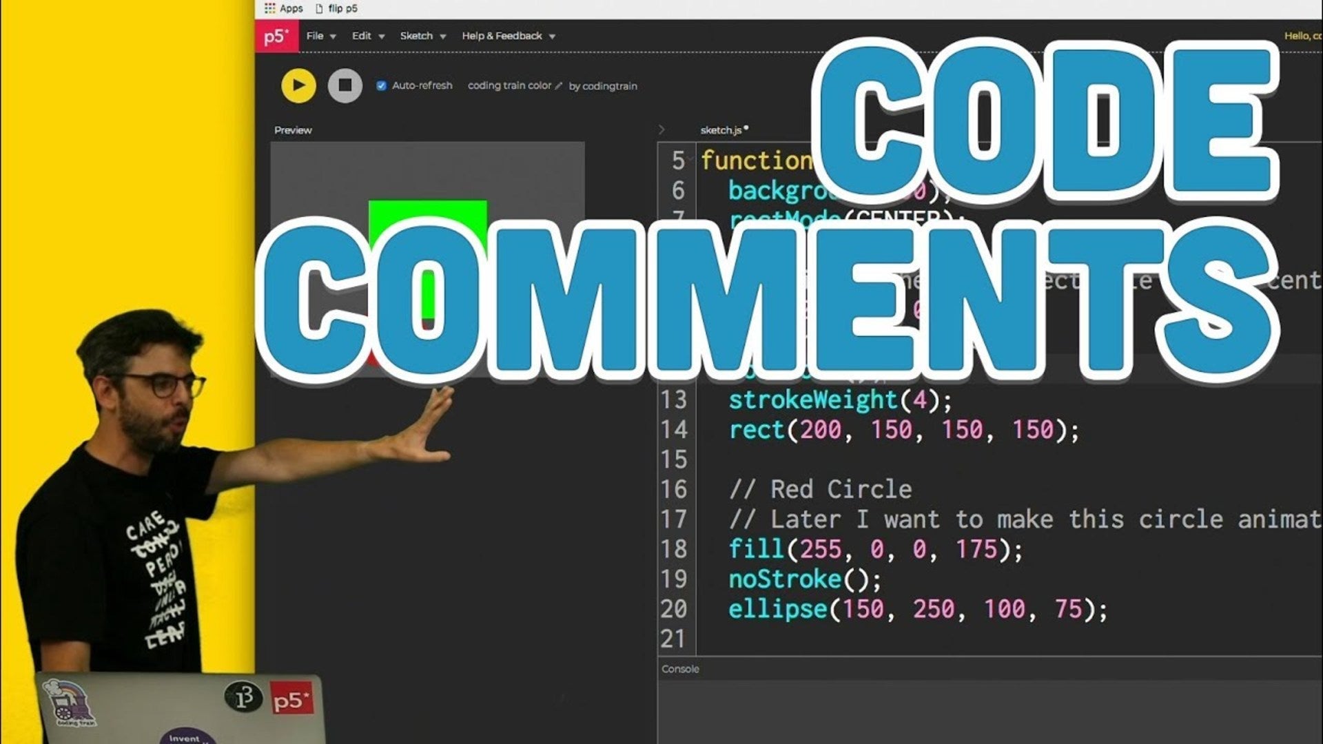 1.6: Code Comments - p5.js Tutorial | Nebula