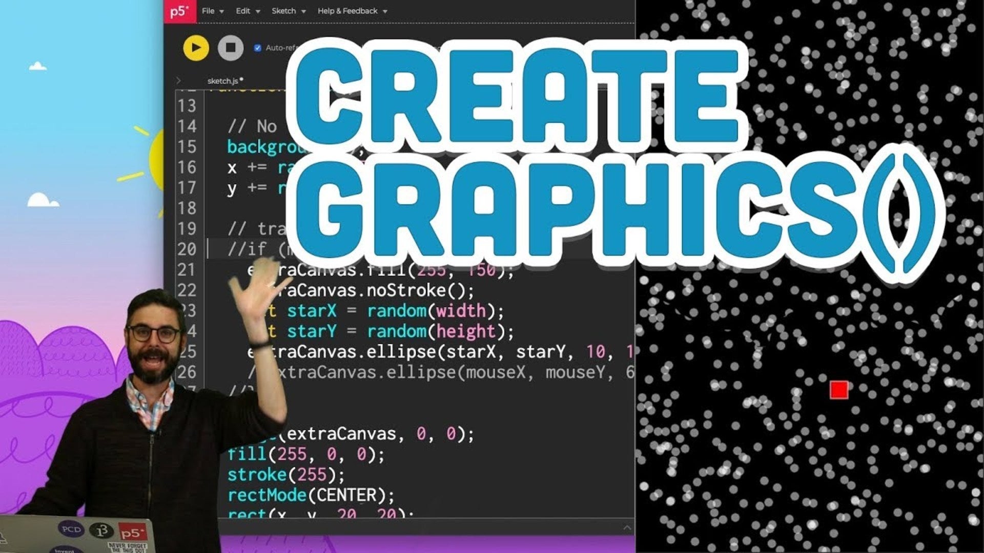 2.6: createGraphics() - p5.js Tutorial | Nebula